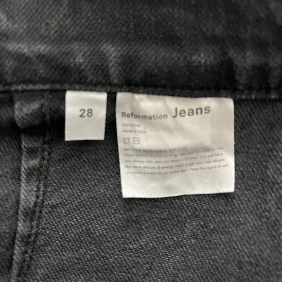 Reformation Kayo high + skinny jean (w/ belt!) | Size 28 | Washed Black (Erie) - Picture 13 of 15